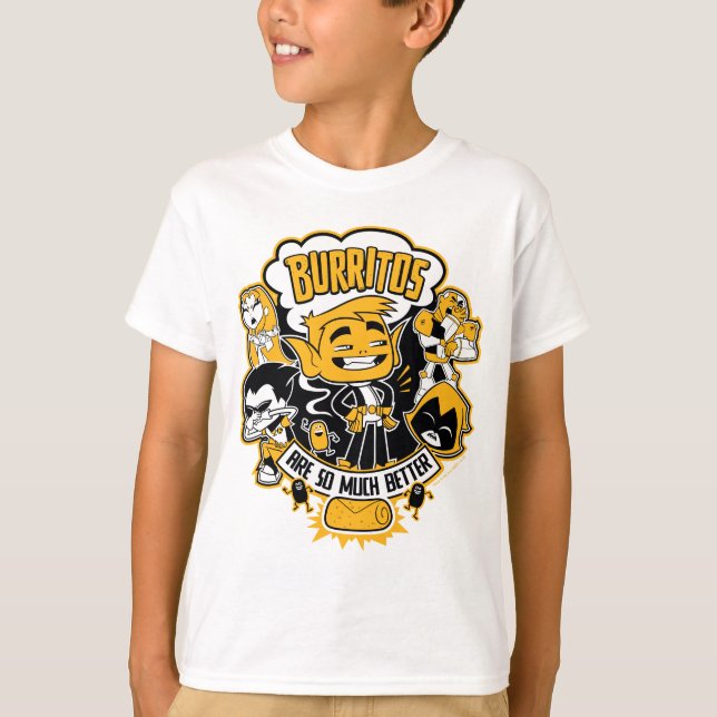 Camiseta Teen Titans Go! | Beast Boy "Burritos São Melhores (Frente)