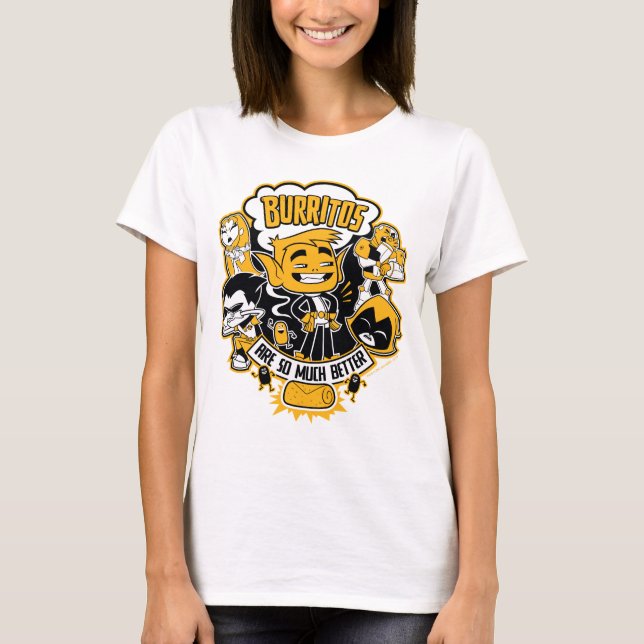 Camiseta Teen Titans Go! | Beast Boy "Burritos São Melhores (Frente)