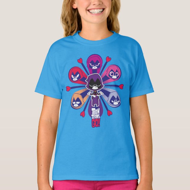 Camiseta Teen Titans Go! | Emoticlones de Raven (Frente)