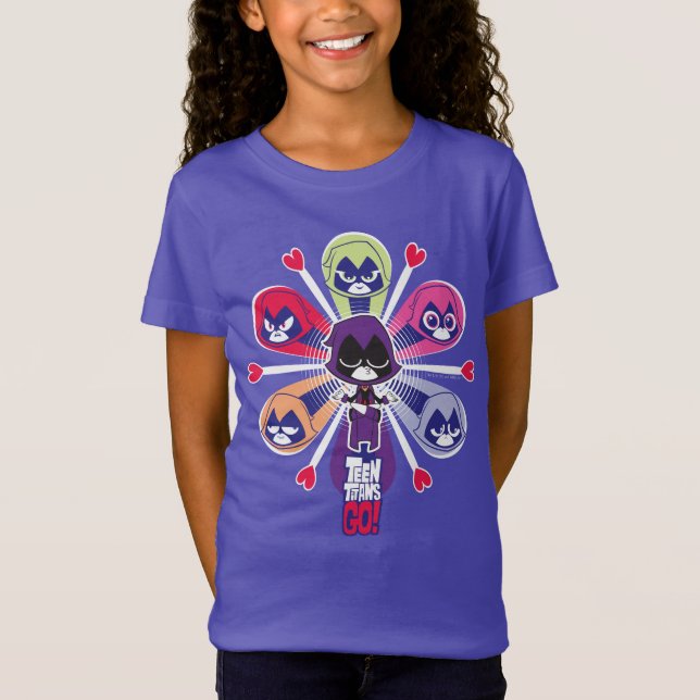 Camiseta Teen Titans Go! | Emoticlones de Raven (Frente)