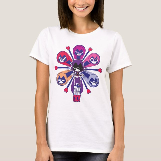 Camiseta Teen Titans Go! | Emoticlones de Raven (Frente)
