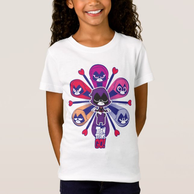 Camiseta Teen Titans Go! | Emoticlones de Raven (Frente)