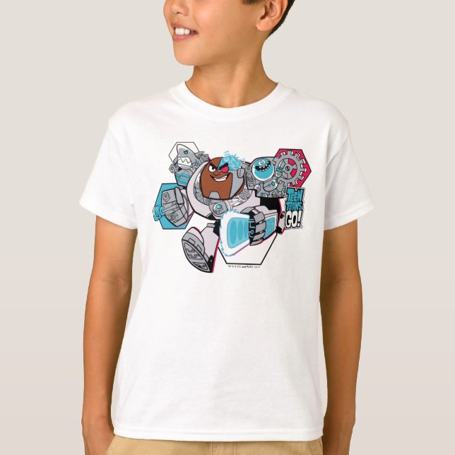 Camiseta Teen Titans Go! | Gráfico Arsenal de Cyborg (Frente)