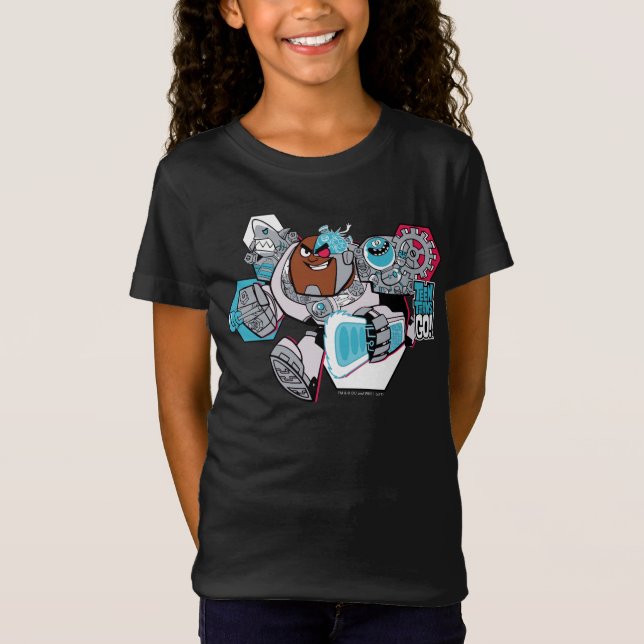 Camiseta Teen Titans Go! | Gráfico Arsenal de Cyborg (Frente)