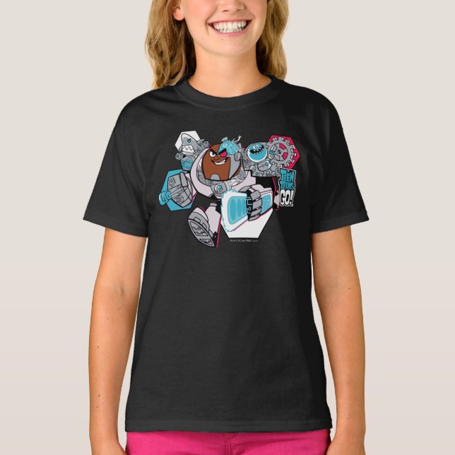 Camiseta Teen Titans Go! | Gráfico Arsenal de Cyborg (Frente)