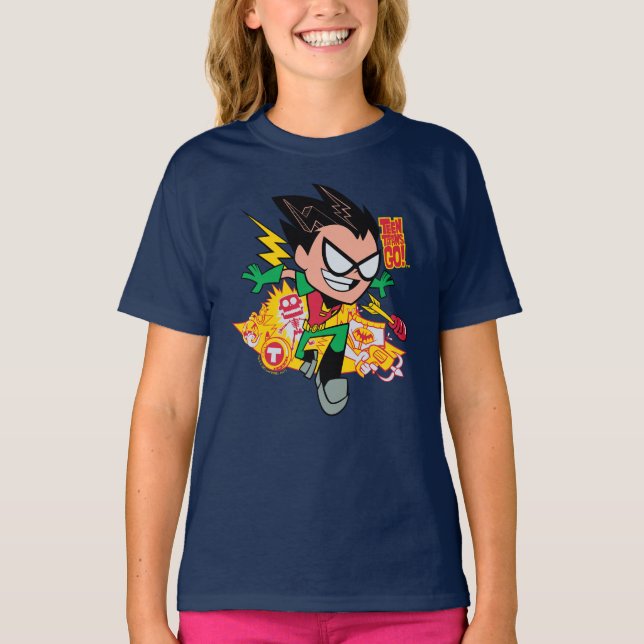 Camiseta Teen Titans Go! | Gráfico Arsenal de Robin (Frente)