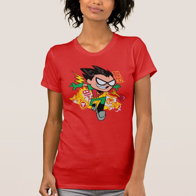 Camiseta Teen Titans Go! | Gráfico Arsenal de Robin (Frente)