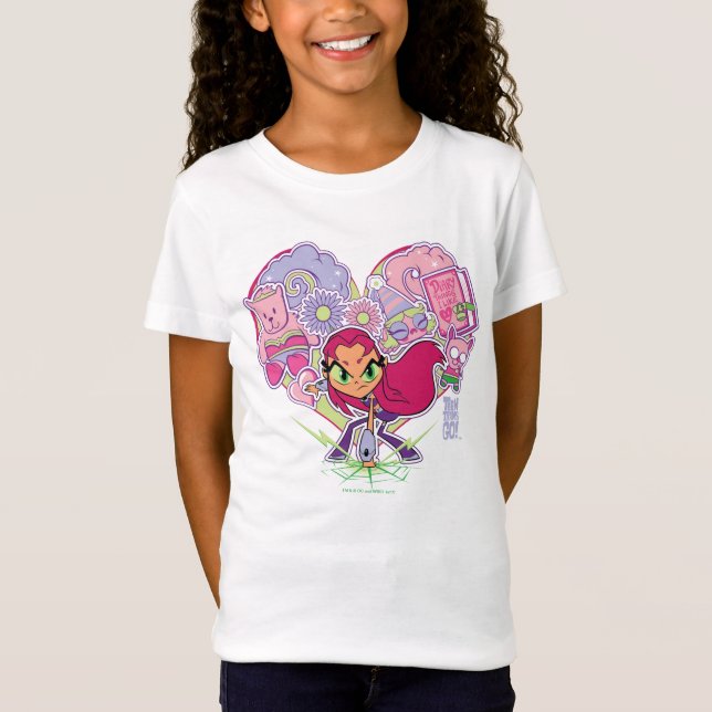 Camiseta Teen Titans Go! | Gráfico de Almofadas do Coração  (Frente)