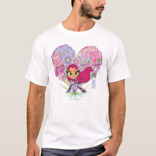 Camiseta Teen Titans Go!   Gráfico de Almofadas do Coração 