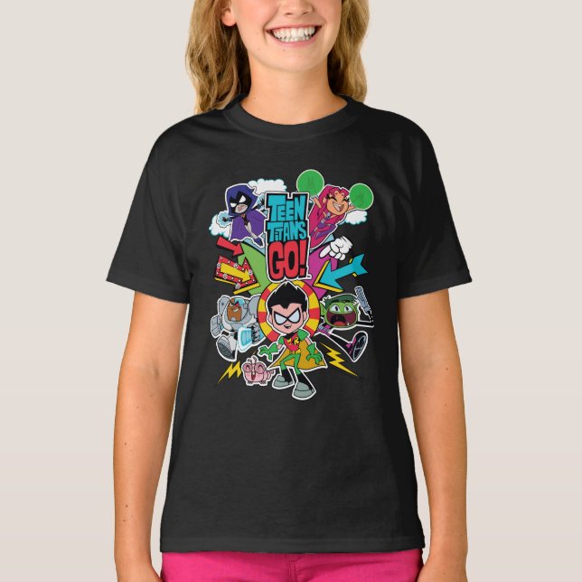 Camiseta Teen Titans Go! | Gráfico de Seta de Equipe (Frente)