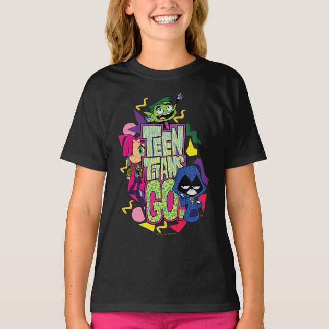Camiseta Teen Titans Go! | Logotipo Impresso "Raparigas" (Frente)