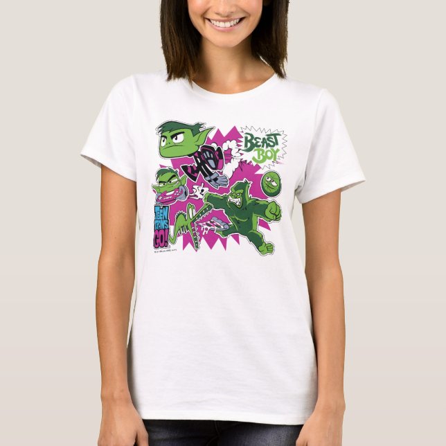 Camiseta Teen Titans Go! | Manchas de animais (Frente)
