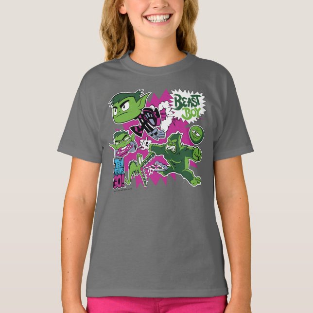 Camiseta Teen Titans Go! | Manchas de animais (Frente)