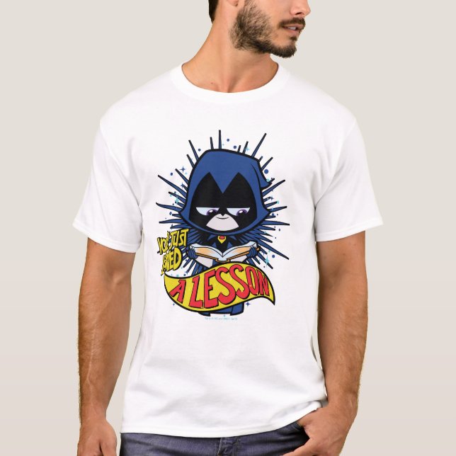 Camiseta Teen Titans Go! | Raven "Aprendeu Uma Lição" (Frente)