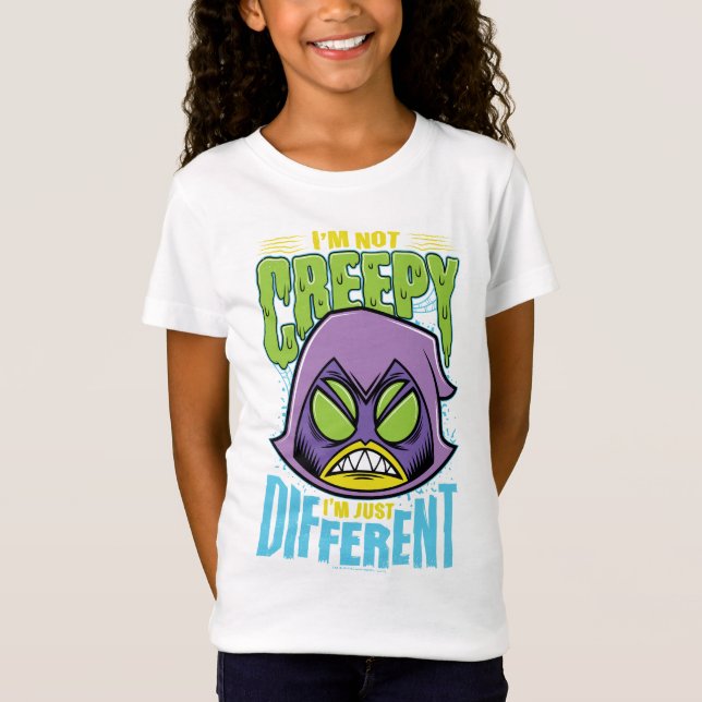 Camiseta Teen Titans Go! | Raven "Não assustador sou difere (Frente)