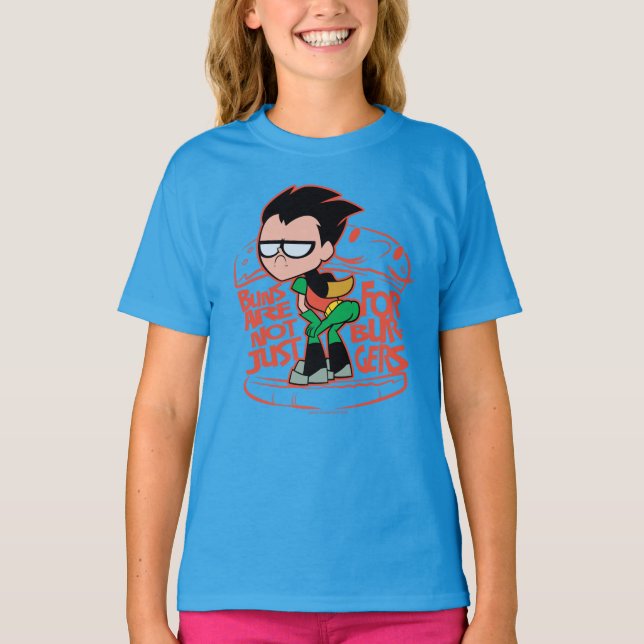 Camiseta Teen Titans Go! | Robin Booty Scooty Buns (Frente)