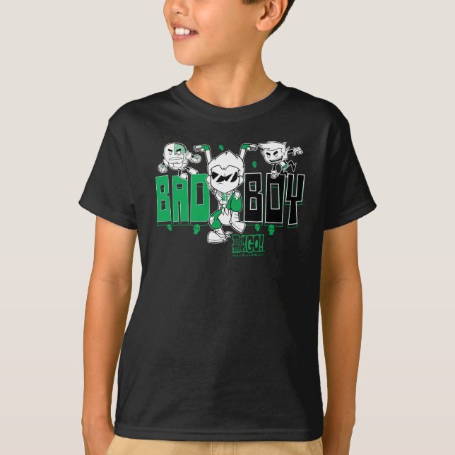 Camiseta Teen Titans Go! | Robin, Cyborg e BB "Bad Boy" (Frente)