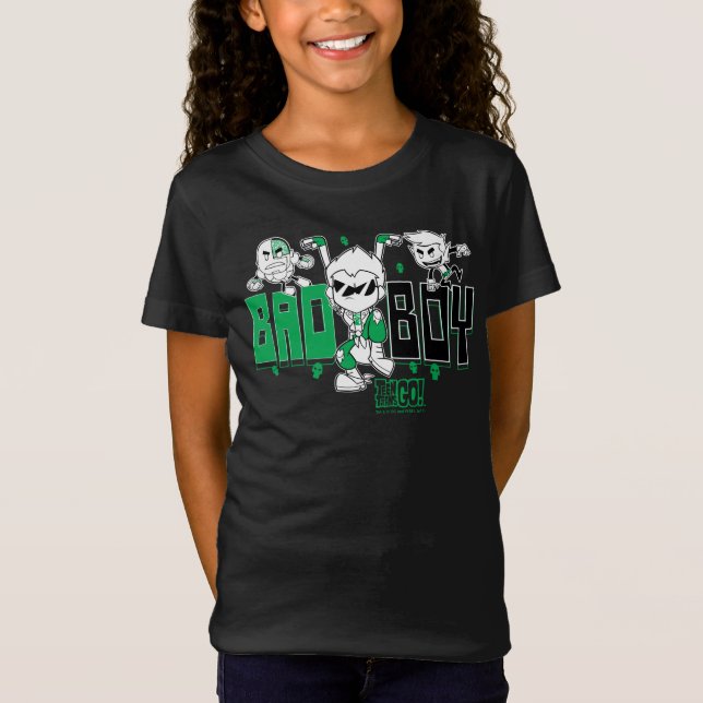Camiseta Teen Titans Go! | Robin, Cyborg e BB "Bad Boy" (Frente)