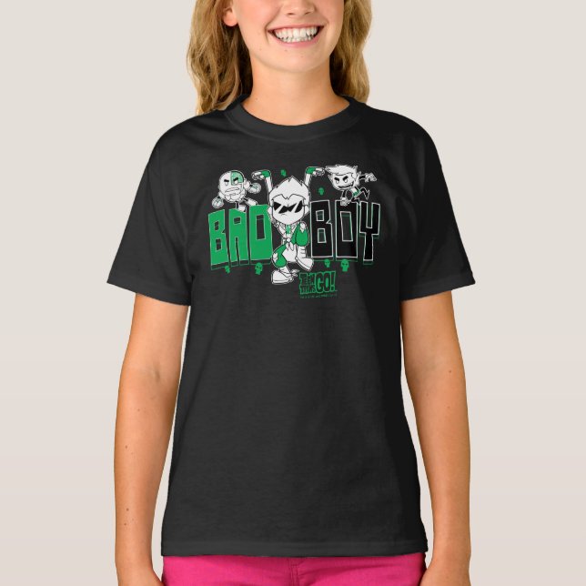 Camiseta Teen Titans Go! | Robin, Cyborg e BB "Bad Boy" (Frente)
