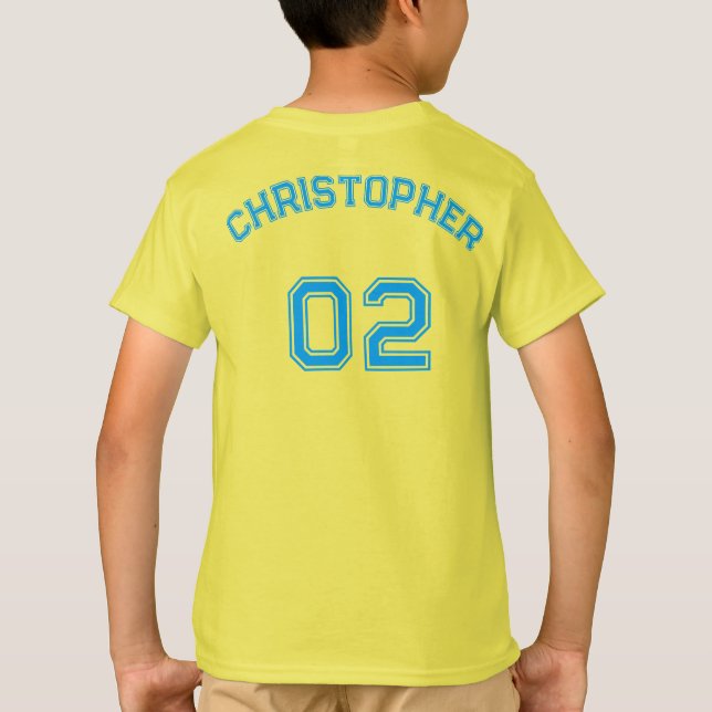 Camiseta Teen Toddler Boy Sports Name (Verso)
