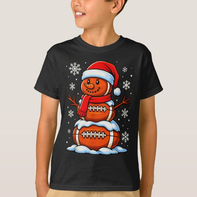 Camiseta Teenage Boys Christmas Pajamas, American Football  (Frente)