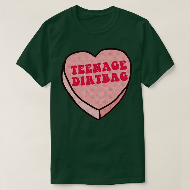 Camiseta Teenage Dirtbag Love Heart Design (Frente do Design)