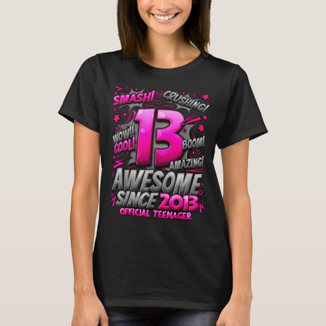 Camiseta Teenager 13 Year Old Boys 13th Birthday Boy  (Frente)
