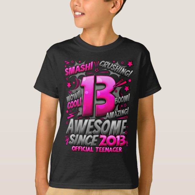 Camiseta Teenager 13 Year Old Boys 13th Birthday Boy  (Frente)