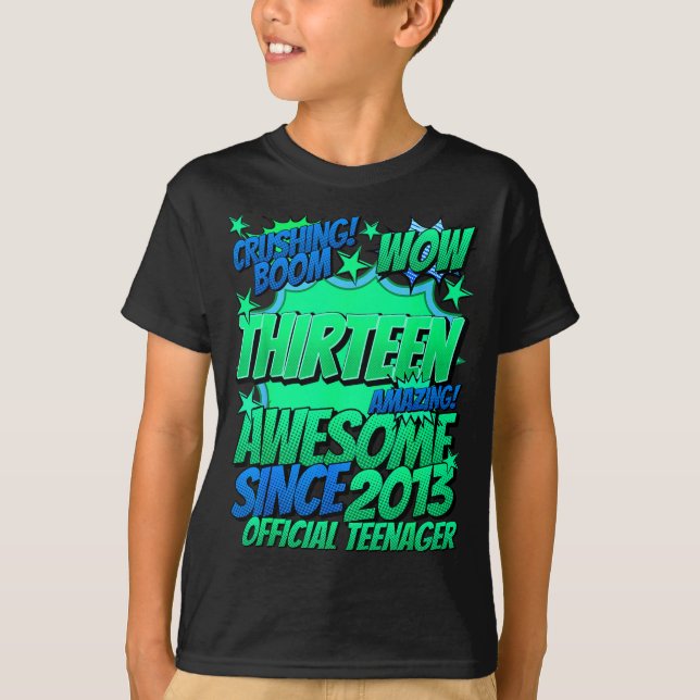 Camiseta Teenager 13 Year Old For Boys 13 Year Old Boy  (Frente)