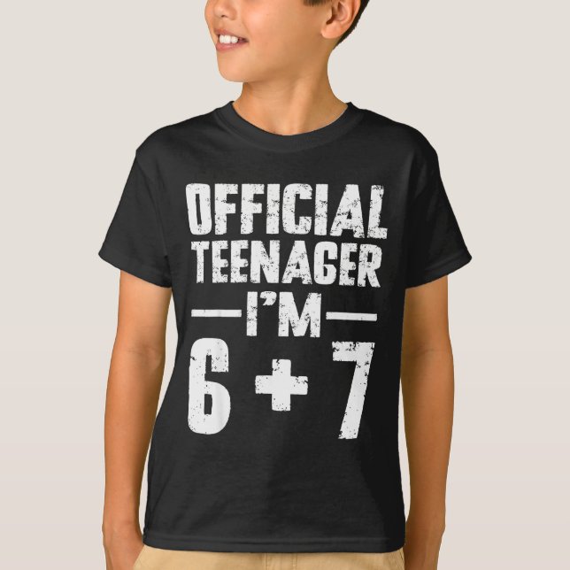 Camiseta Teenager I'm 13th Birthday 6 7 Meme Six Seven Slan (Frente)