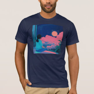 Camiseta teenager sitting at her window lofi style