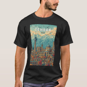 Camiseta Teerão Iran Illustration Viagem Art Vintage