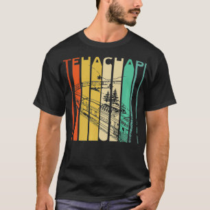 Camiseta Tehachapi Loop Califórnia Montanhas Retro Trem