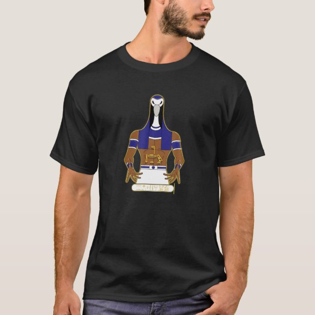 Camiseta Tehuti Thoth Kemetic Egípcia Metu Neter Word De G (Frente)