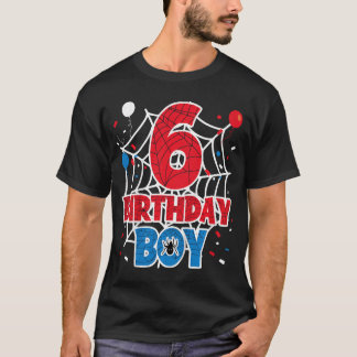 Camiseta Teia de Aranha para Crianças Menino de 6 Anos de A