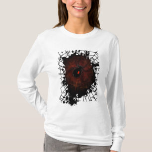Camiseta Teia de Aranha Viúva Negra Gótica Sombria Ousada L
