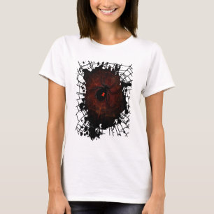 Camiseta Teia de Aranha Viúva Negra Gótico Sombrio Ousado D