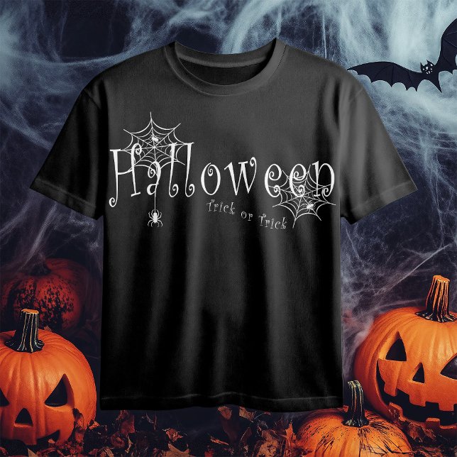 Camiseta Teias de aranha e aranhas sobre o Halloween (Criador carregado)