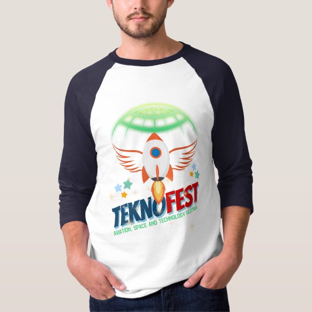 Camiseta TEKNOFEST Rocket Design - Aviação e tecnologia (Frente)