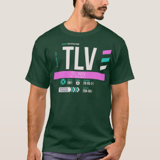 Camiseta Tel Aviv TLV — Código de Bagagem do Aeroporto 1