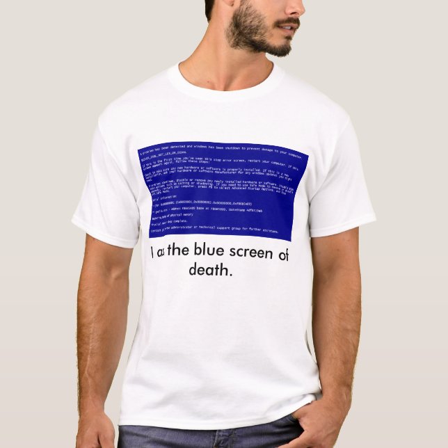 Camiseta Tela azul da morte (Frente)