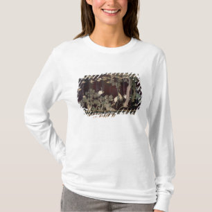 Camiseta Tela de Coromandel que descreve guindastes