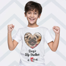 Camiseta Tela personalizada de foto de cão do irmão maior