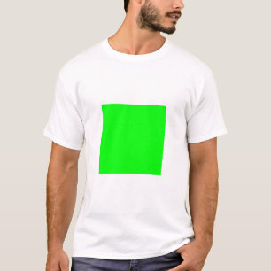 Camiseta tela verde néon, cor clara e clara, legal