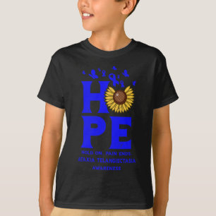 Camiseta Telangiectasia Azul Esperança Girassol Vintage Con
