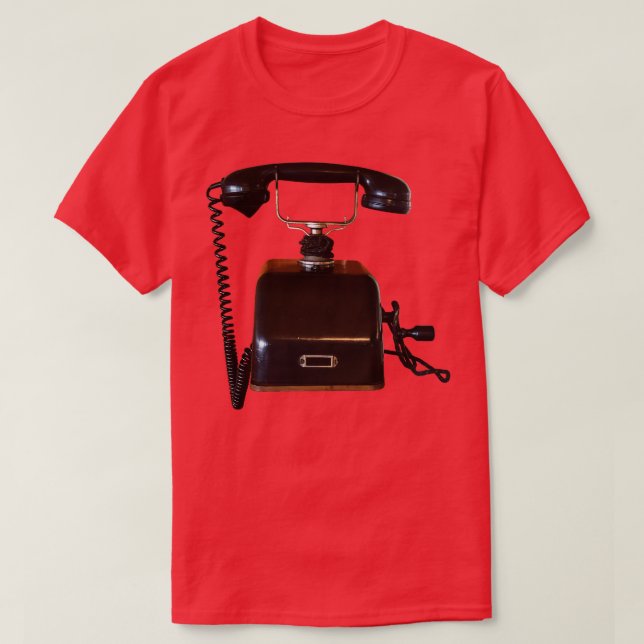 Camiseta Telefone celular antigo com Vintage (Frente do Design)