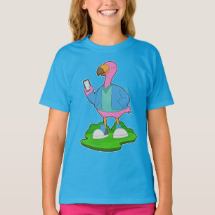 Camiseta Telefone celular Flamingo
