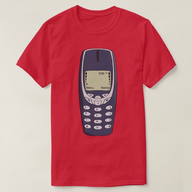 Camiseta Telefone celular Retroativo (Frente do Design)