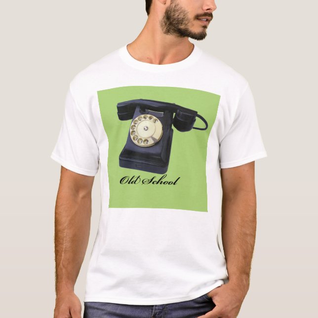 Camiseta Telefone da velha escola (Frente)