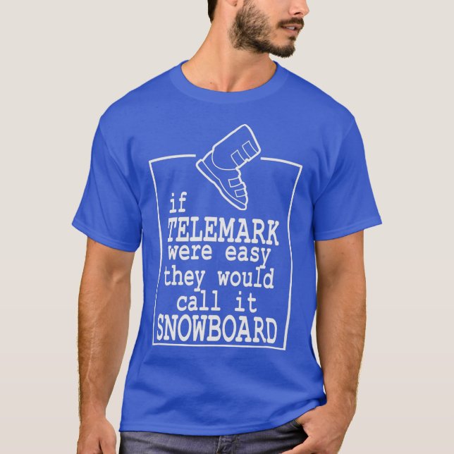Camiseta Telemark Skiing Free Heel Nórdico Ski Engraçado (Frente)